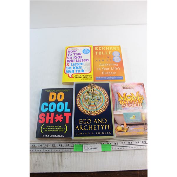 (5) Books - Ego and Archetype, How To Talk To Kids and Moms Bathtub Reader