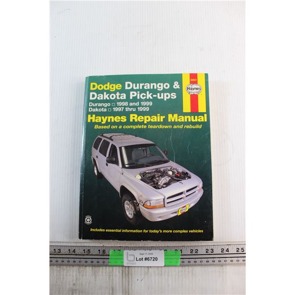 Haynes Repair Manual - 1997-99 Dodge Durango & Dakota Pick-ups