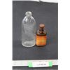 Image 1 : Glass Baby Bottle, Tincture Iodine Poison Bottle