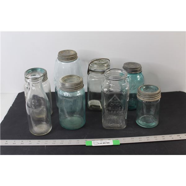 (8) Glass Canning Jars