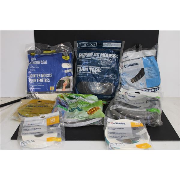 Assorted Packages Of Weather Stripping And Back Rod