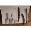 Image 1 : (5) Pieces Of Farming Equipment - Hay Fork Bottom, Farming Scythe Blades