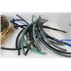 Image 3 : Assorted Rubber Hose Pipes/Pieces, Steel Rods, Metal Ground Pegs, Planter, Assorted Hardware and Mis