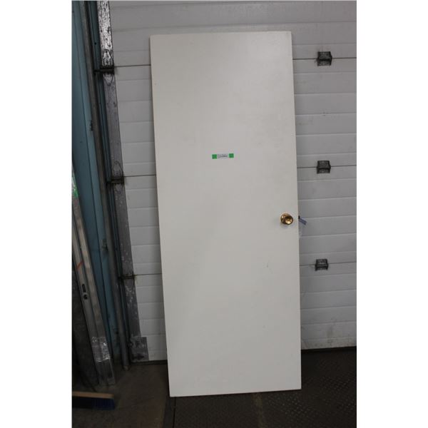 * Painted Interior Door With Door Knob and Hinges - 30" x 79 1/2" High