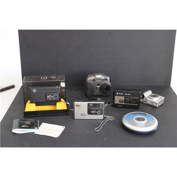 (5) Kodak Cameras (Kodak Disc6000), Panasonic Mp3 Player - All Untested