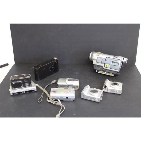 (7) Cameras (Olympus, Canon, HP, Sony) - Untested