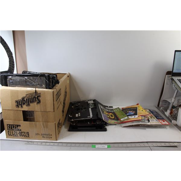 * Assorted Laptops For Parts, Assorted Tech Magazines