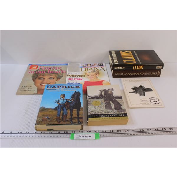 (7) Books & Magazines: Princess Diana, Western, Gold