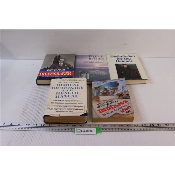 (5) Books: Diefenbaker, Canadian Indigenous History, Medical Dictionary