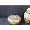 Image 4 : (3) Solid Brass Vase/Urn (6" & 4" & 3") & Brass Jewelry Box (5" Diameter)