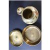 Image 5 : (3) Solid Brass Vase/Urn (6" & 4" & 3") & Brass Jewelry Box (5" Diameter)