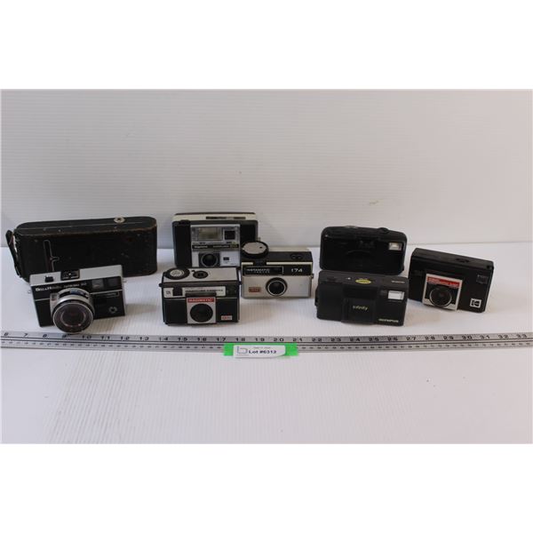 (8) Vintage Cameras - Assorted, as is