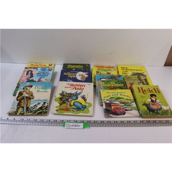 (14) Children's Vintage Books: Disney, Daneil Boone, Yogi Bear, Heidi, Misc.