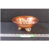 Image 1 : Carnival Glass "Grape & Cable" Footed Bowl - 8" x 3"