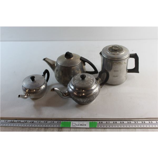 (4) Assorted Tea Pots
