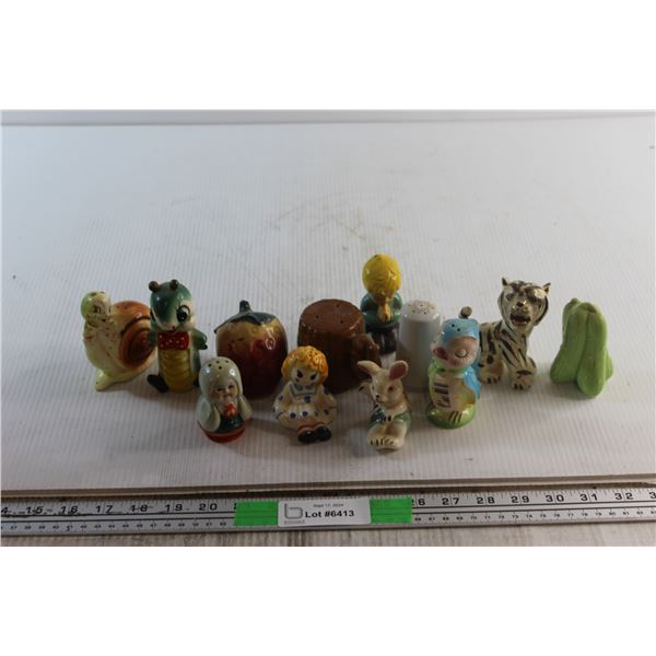 (12) Assorted Salt & Pepper Shakers