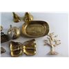 Image 2 : Assorted Brass Metal Decorations, Trays and Napkin Holder