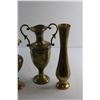 Image 2 : (4) Assorted Brass Metal Vases