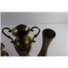 Image 5 : (4) Assorted Brass Metal Vases