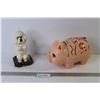 Image 1 : Vintage Plastic Piggy Bank - Dog Candle