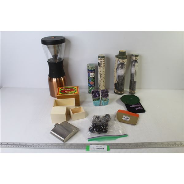 Asobu Portable Cold Brew Coffee Maker (untested - as is) - Cat Wallpaper Border Rolls - Flask - Misc