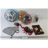 Image 1 : (2) 3-D Perplexis Puzzles - Beaded Garland - Toy Scorpion - Batman Begins Booklet - Glass - Misc. It