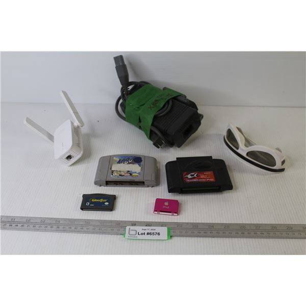 X-Box 360 Power Cord w/Wi-Fi - Nintendo 64 Games, Game Shark Pro, 1080 Degree - Game Boy Advance Gol