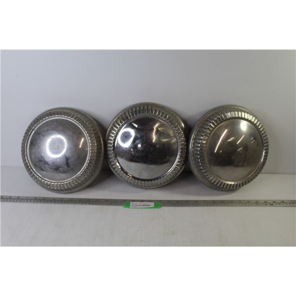 (3) Dog Dish Hubcaps (10")
