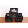 Image 1 : *(3) Black Plastic Crates