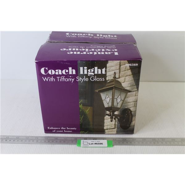 Coach Light w/Tiffany Styled Glass (NIB)