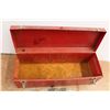 Image 5 : Mastercraft red Tool Box, Tin Snips, (2) Wrenches, Pickle Forks, Flathead Screwdriver, Assorted Tool