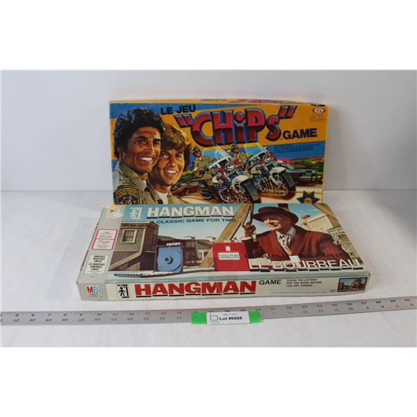 Chips Board Game, Hangman Board Game - As Is