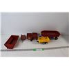 Image 1 : (5) Toy Trailers/Wagons, Miniature Truck Scale Storage Bin
