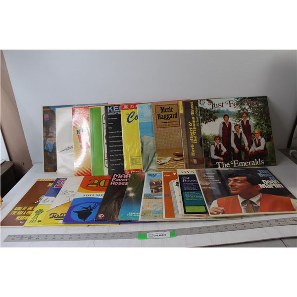 (20) Assorted Records - Kenny Rogers, Merle Haggard, Trimbe Tones, etc.