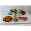 Image 1 : (6) Various Ashtrays, Brass Globe with Storage, Ceramic Cup