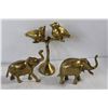 Image 2 : (7) Brass Animal Decorations - Birds, Elephants, Goose, Frog