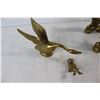 Image 4 : (7) Brass Animal Decorations - Birds, Elephants, Goose, Frog