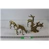 Image 1 : (4) Brass Deer Decorations