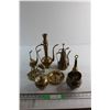 Image 1 : Assorted Brass Metal Decorations, Ash Tray and (2) Pitchers