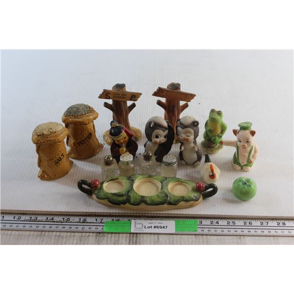 (15) Assorted Salt & Pepper Shakers