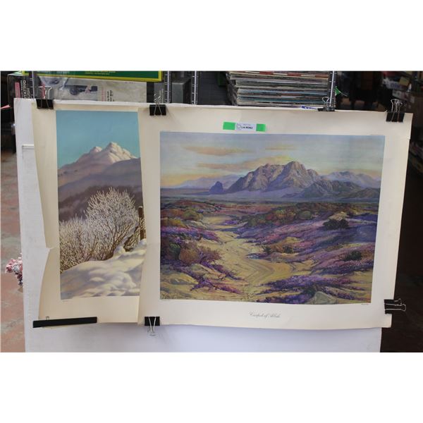 (2) Landscape Posters 34'' x 28''