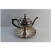 Image 5 : Decorative Silver Tea Pot, Serving Tray and Decorative Plate