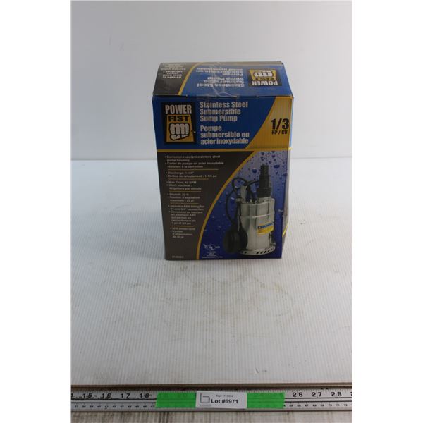 Power Fist Stainless Steel Submersible Sump Pump - Untested