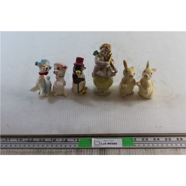 (6) Assorted Salt & Pepper Shakers