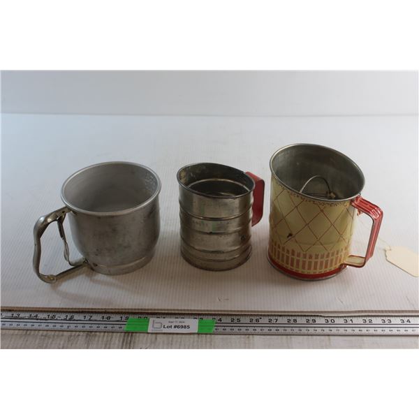 (3) Vintage Flour Sifters