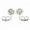 Image 2 : New 14k White Gold 0.52 ctw Martini Bezel Round Brilliant Diamond Stud Earrings