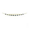 Antique Victorian 14K Yellow Gold Blue Stone & Seed Pearl Crescent Pin Brooch