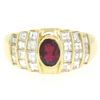 Image 1 : Estate 18k Yellow Gold 1.75 ctw Ruby and Diamond Wide Band Ring