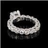 Image 3 : 1.58 ctw G COLOR I1 CLARITY CENTER Diamond 14K White Gold Ring (4.78 ctw Diamond