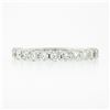 Image 4 : NEW 14k White Gold 1.14 ctw Round Shared Prong Diamond Classic Wedding Band Ring